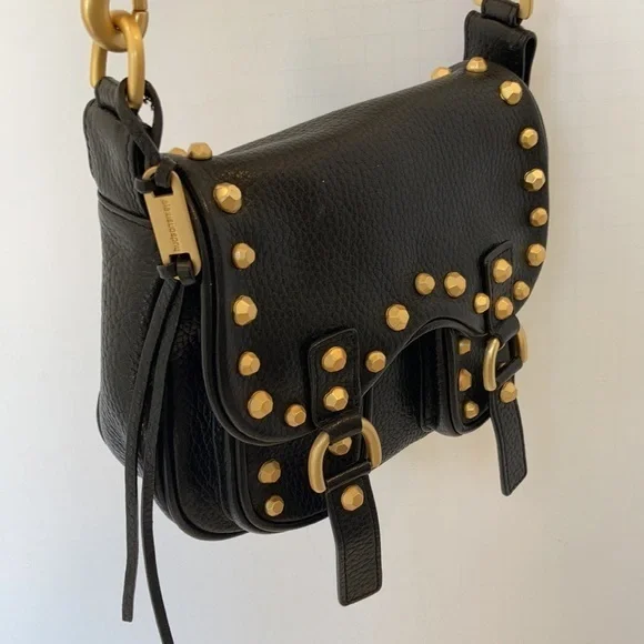 alexisuospny Black Leather Small Bag with Gold - Picture 5 of 10